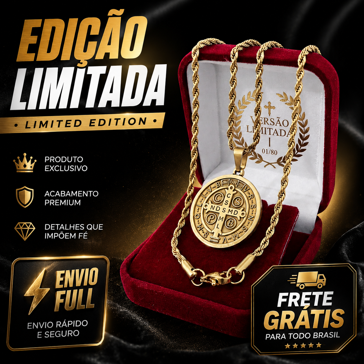 Banner Edição Limitada — produto exclusivo, acabamento premium, envio full, frete grátis para todo o Brasil