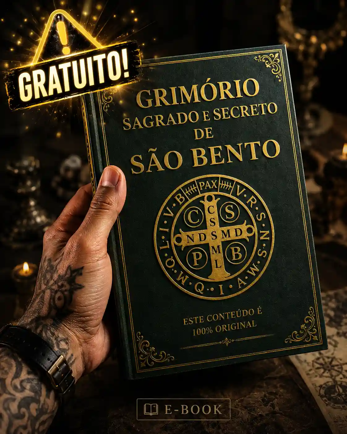 Capa do e-book Grimório Sagrado e Secreto de São Bento